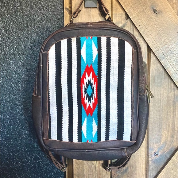 American Darling Handbags - NWT American Darling Leather and Aztec Wool Back Pack